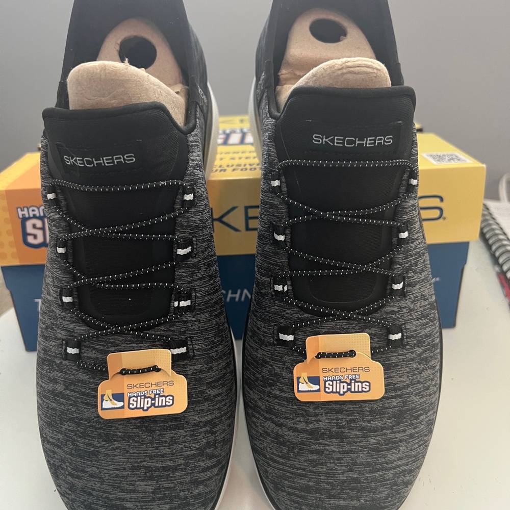 Skechers Black Athletic Shoes